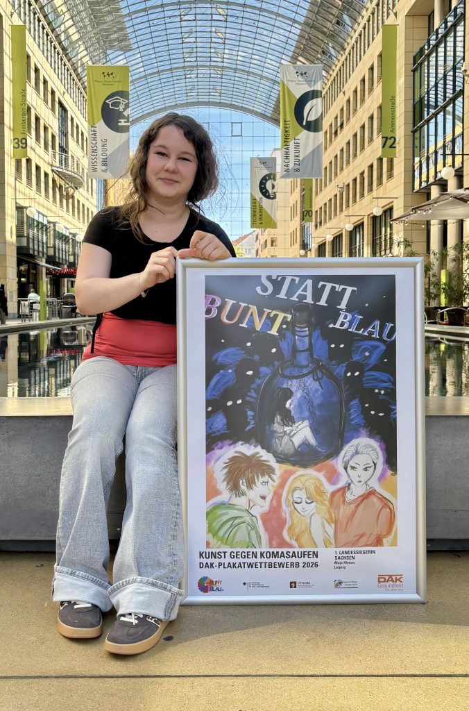 Schülerin aus Leipzig gewinnt landesweiten Plakatwettbewerb gegen Alkoholmissbrauch