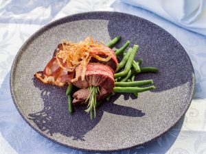 Wunderbares Essen mit schönem Ausblick