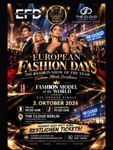 European Fashion Days am 3. Oktober 2026 in Berlin