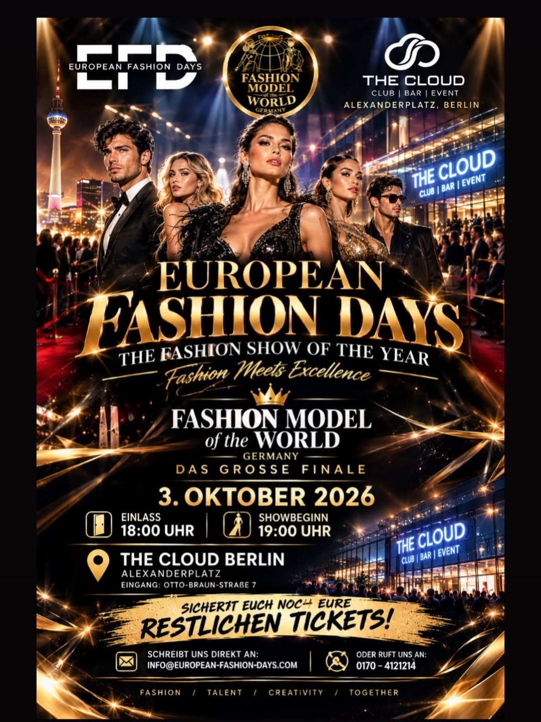 European Fashion Days am 3. Oktober 2026 in Berlin